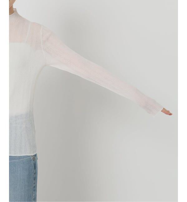 IENA「《予約》ウォッシャブル シアーリブタートル」|ニット・セーター|