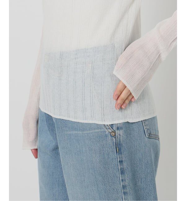 IENA「《予約》ウォッシャブル シアーリブタートル」|ニット・セーター|