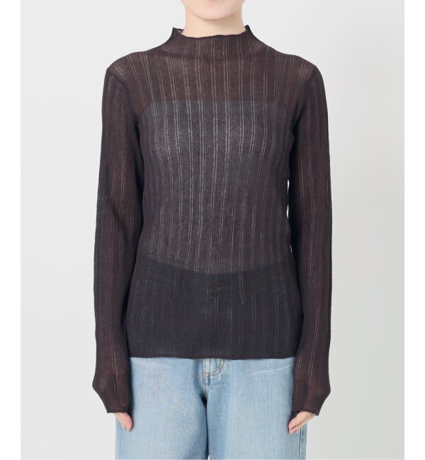 IENA「《予約》ウォッシャブル シアーリブタートル」|ニット・セーター|