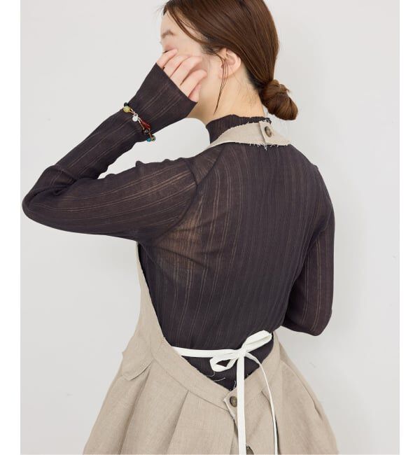 IENA「《予約》ウォッシャブル シアーリブタートル」|ニット・セーター|