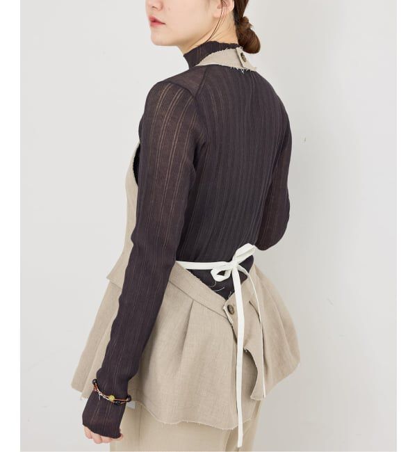 IENA「《予約》ウォッシャブル シアーリブタートル」|ニット・セーター|ブラウン