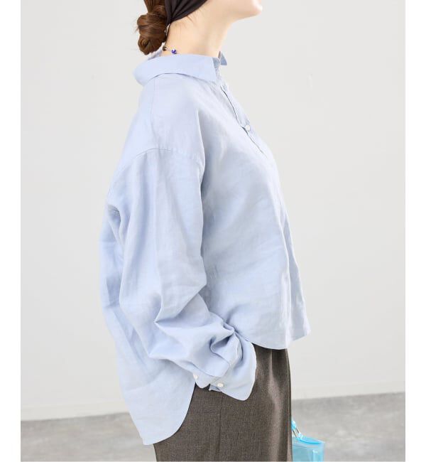 IENA「《予約》リネンワイドショートシャツ」|シャツ・ブラウス|