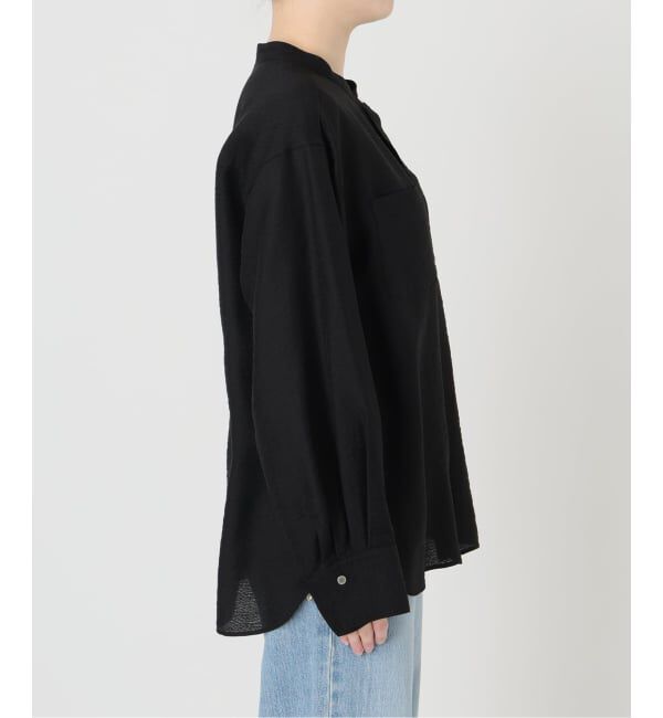 IENA「《予約》ジャガードバンドカラーブラウス」|シャツ・ブラウス|