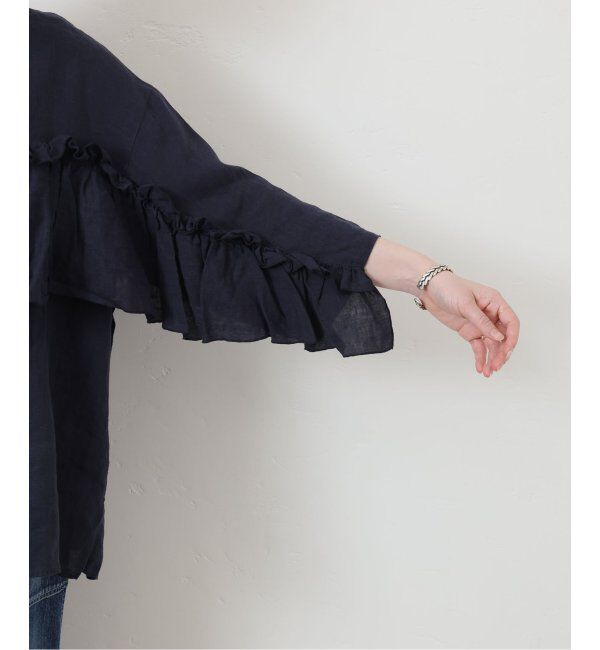 journal standard luxe「フレンチリネンキャンバス フリルプルブラウス」|シャツ・ブラウス|