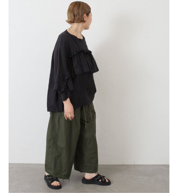 journal standard luxe「フレンチリネンキャンバス フリルプルブラウス」|シャツ・ブラウス|