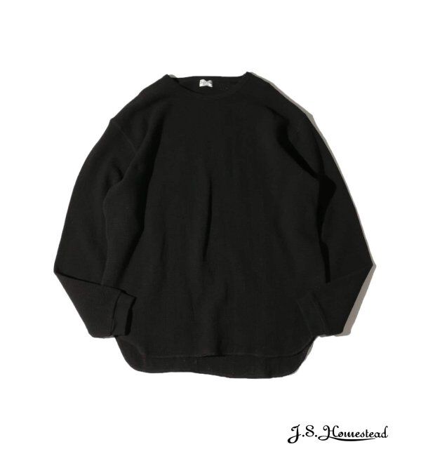 J.S.Homestead「J.S.Homestead /  レノ メッシュ ファブリック ロンT」|Tシャツ・カットソー|ブラック