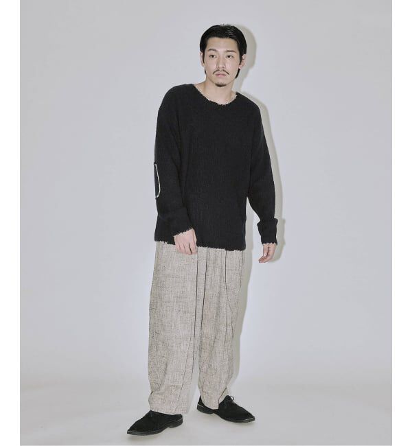 J.S.Homestead「J.S.Homestead / ブランケット ステッチ リブ ニット」|ニット・セーター|
