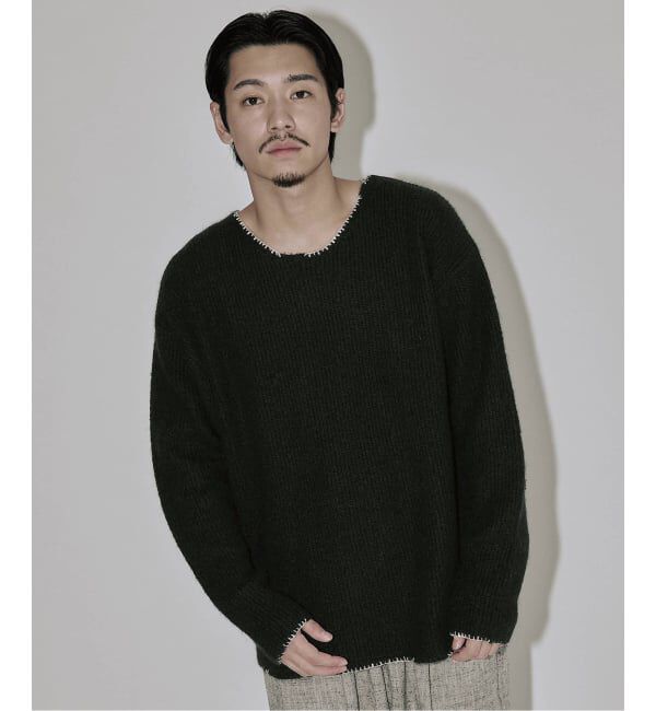 J.S.Homestead「J.S.Homestead / ブランケット ステッチ リブ ニット」|ニット・セーター|