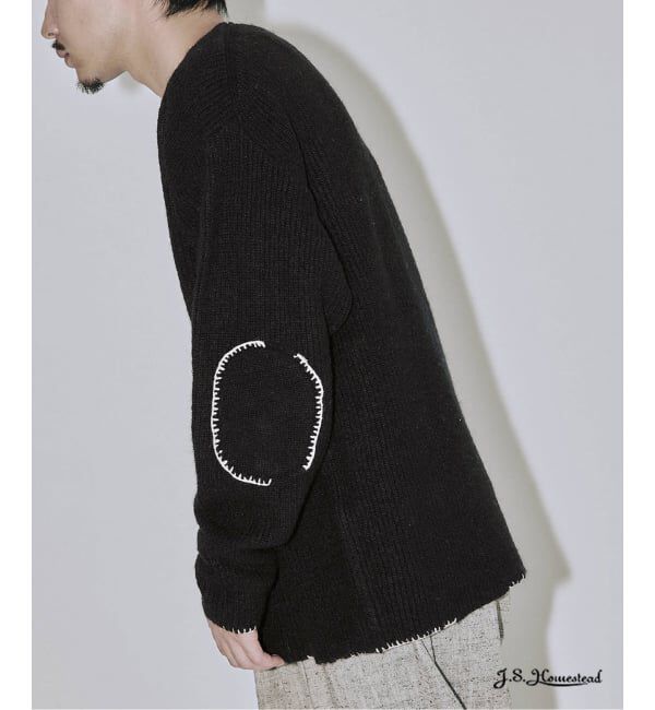 J.S.Homestead「J.S.Homestead / ブランケット ステッチ リブ ニット」|ニット・セーター|