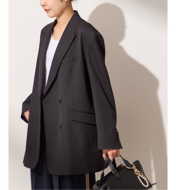 journal standard L'essage「Doeskinオーバーサイズジャケット」|テーラードジャケット|ブラック