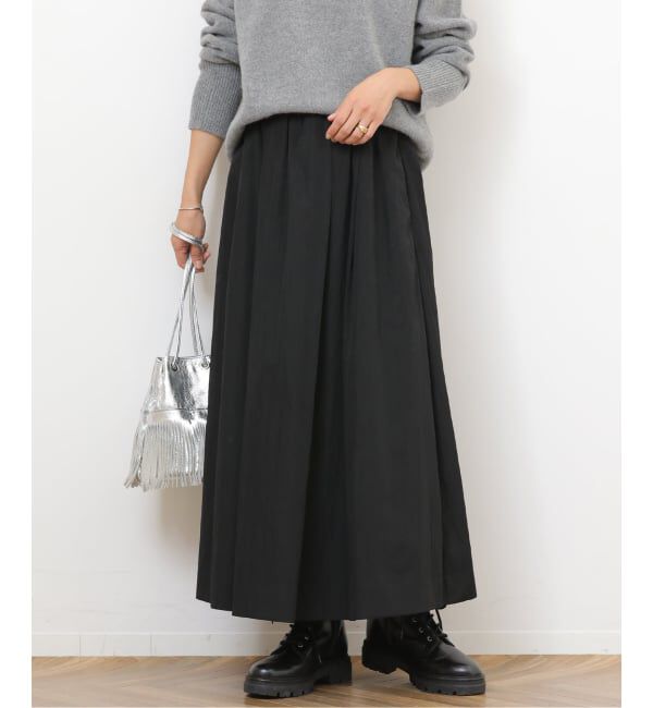 JOURNAL STANDARD relume「ギャザータックフレアスカート」|スカート|ブラック