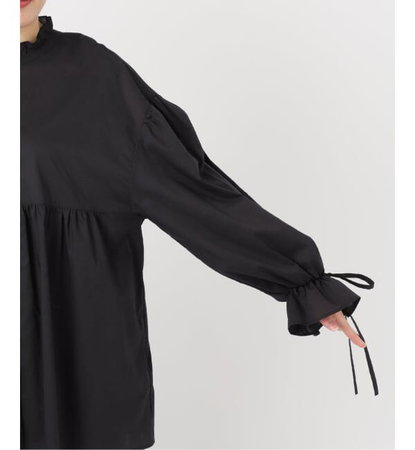 U by SPICK&SPAN「《WEB限定》スタンドカラーフリルブラウス」|シャツ・ブラウス|