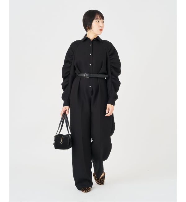 HARDY NOIR「ギャザーソデシャツオールインワン」|オールインワン|