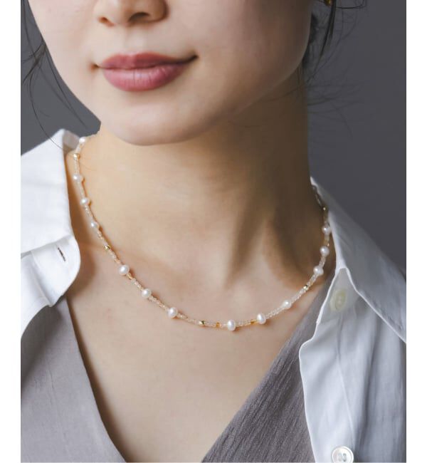 NOBLE「MIHOKO SAKAI/ミホコサカイ ポイントSパールネックレス」|ネックレス|イエロー