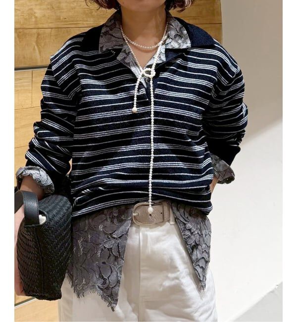 FRAMeWORK「モールボーダーポロシャツニット」|ニット・セーター|