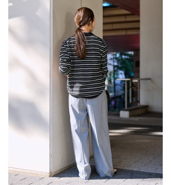 FRAMeWORK「モールボーダーポロシャツニット」|ニット・セーター|