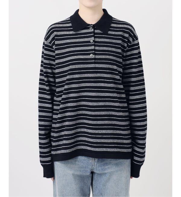 FRAMeWORK「モールボーダーポロシャツニット」|ニット・セーター|