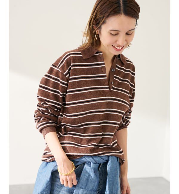 FRAMeWORK「モールボーダーポロシャツニット」|ニット・セーター|
