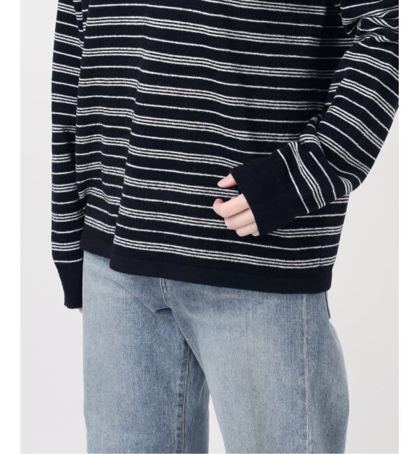 FRAMeWORK「モールボーダーポロシャツニット」|ニット・セーター|