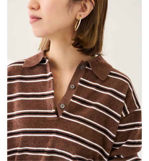 FRAMeWORK「モールボーダーポロシャツニット」|ニット・セーター|