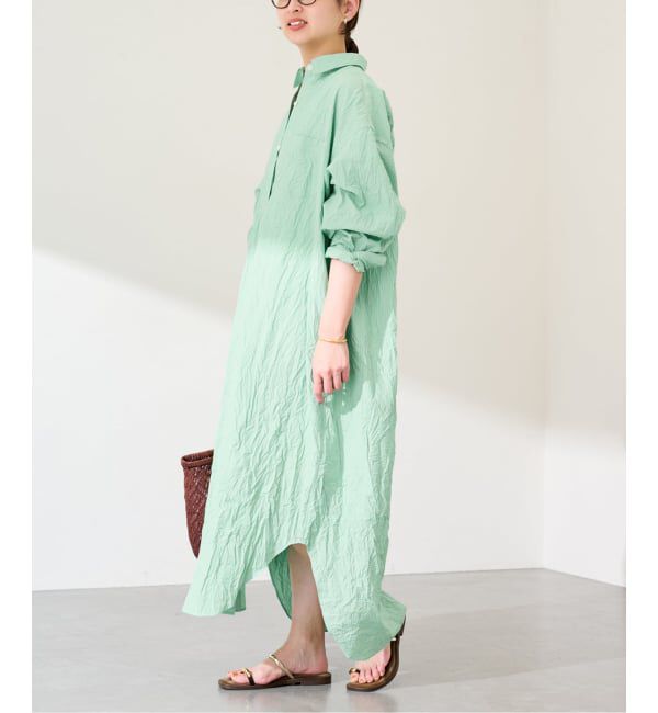 FRAMeWORK「≪予約≫ワッシャーストライプシャツドレス」|ワンピース|