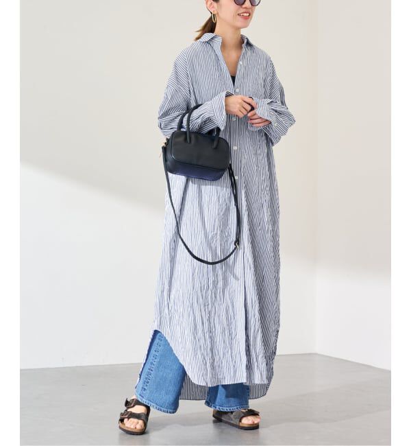 FRAMeWORK「≪予約≫ワッシャーストライプシャツドレス」|ワンピース|