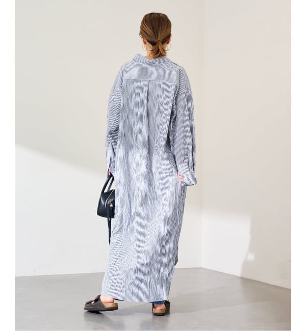 FRAMeWORK「≪予約≫ワッシャーストライプシャツドレス」|ワンピース|