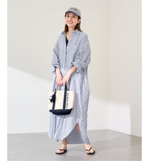 FRAMeWORK「≪予約≫ワッシャーストライプシャツドレス」|ワンピース|