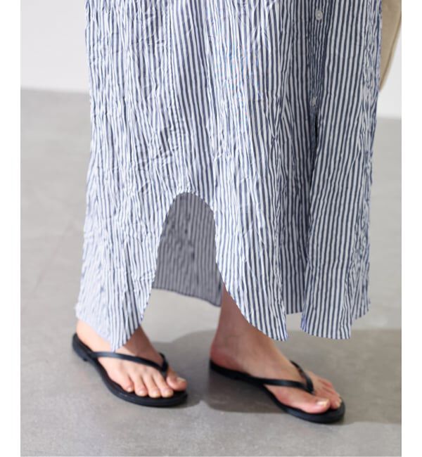 FRAMeWORK「≪予約≫ワッシャーストライプシャツドレス」|ワンピース|