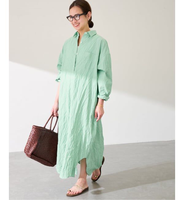 FRAMeWORK「≪予約≫ワッシャーストライプシャツドレス」|ワンピース|