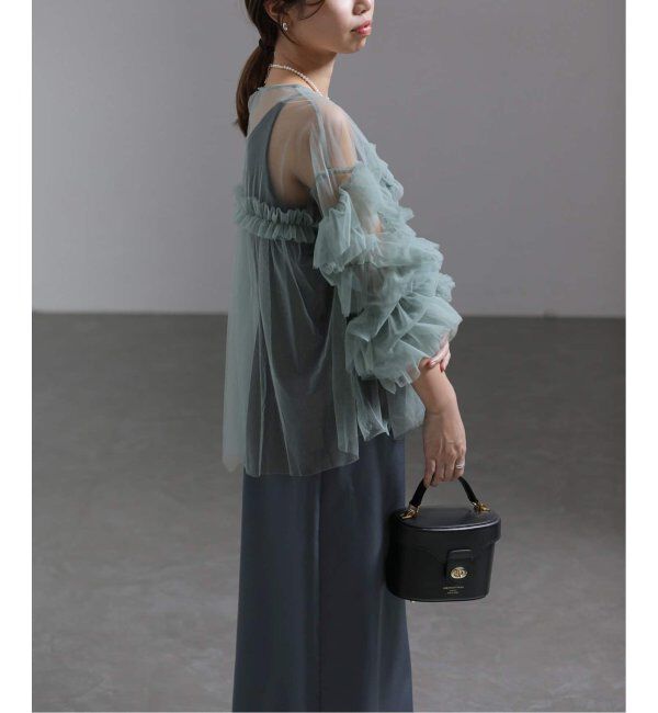  「《追加2》デコラティブチュールトップス」|シャツ・ブラウス|