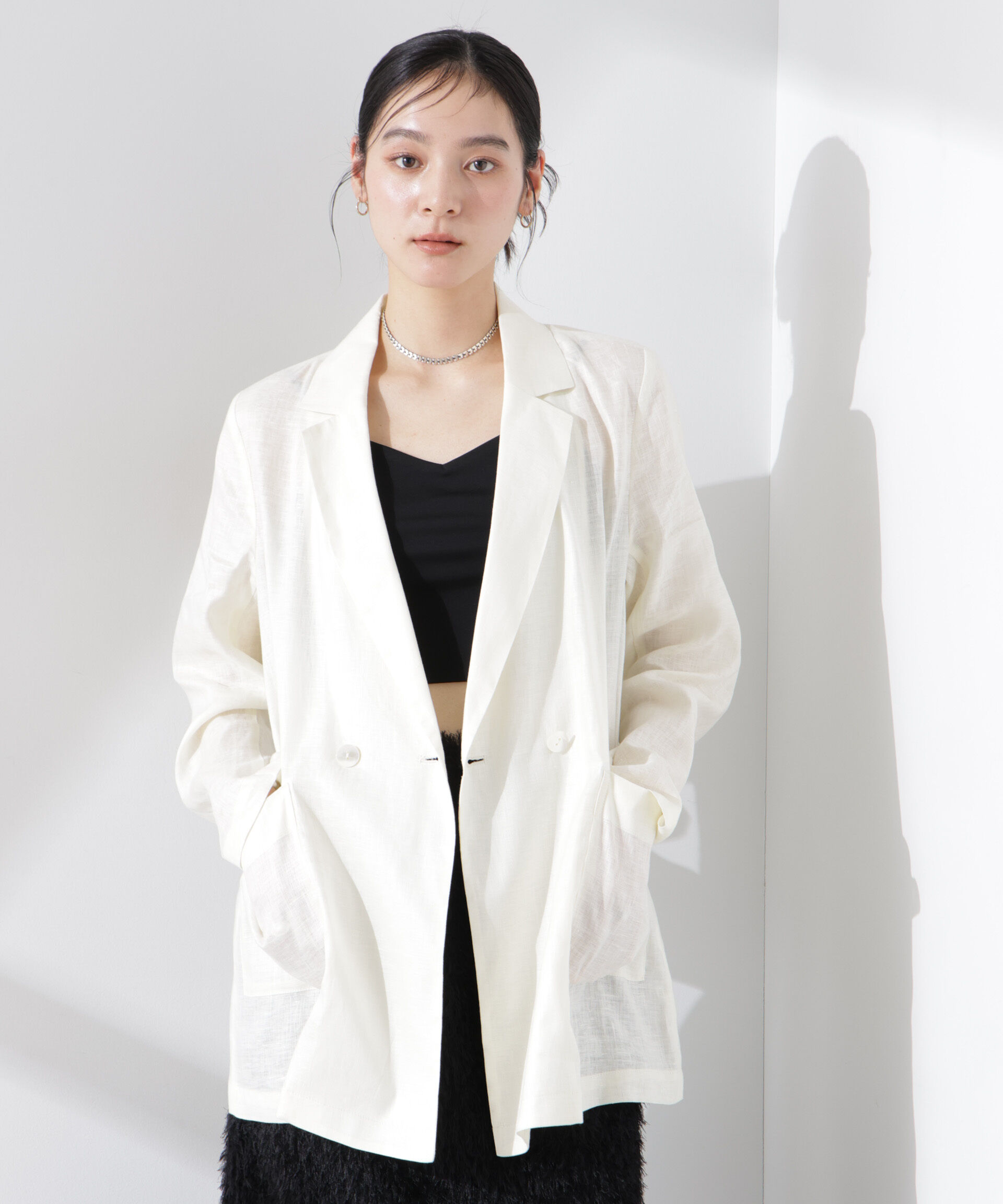 nano･universe「ヨーロピアンフラックス シアージャケット（セットアップ可）」|テーラードジャケット|