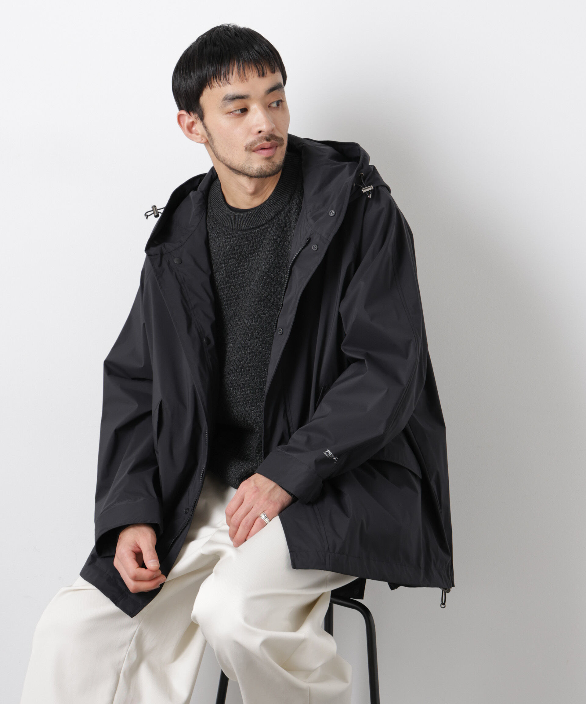 nano･universe「「Meaningful Continuity」PERTEX(R) SHIELD PRO フードブルゾン」|ブルゾン・スタジャン|ブラック