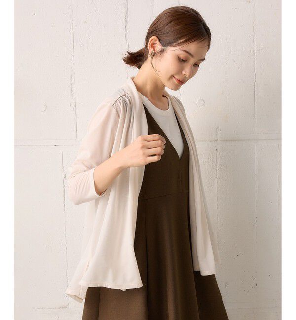 組曲「【WEB限定】シアーツイルジャージーショート カーディガン」|カーディガン|