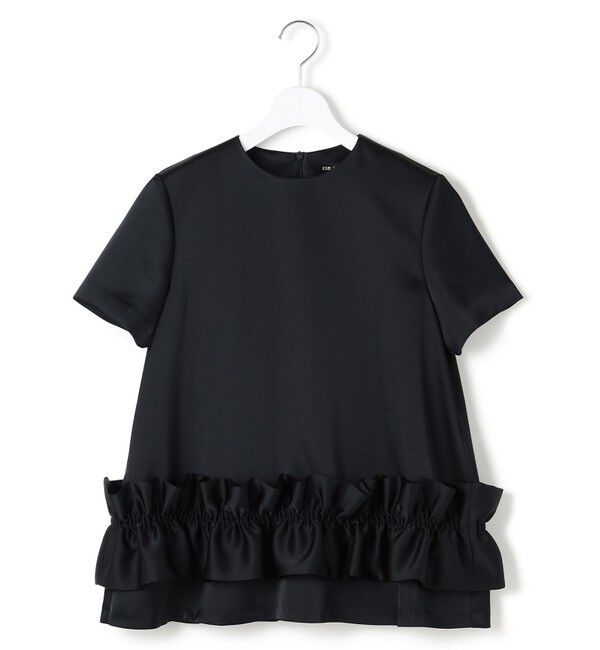 23区「【APPLAUDIR】クリアダブルサテン フリルヘム ブラウス」|シャツ・ブラウス|