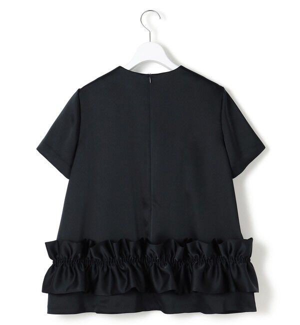 23区「【APPLAUDIR】クリアダブルサテン フリルヘム ブラウス」|シャツ・ブラウス|