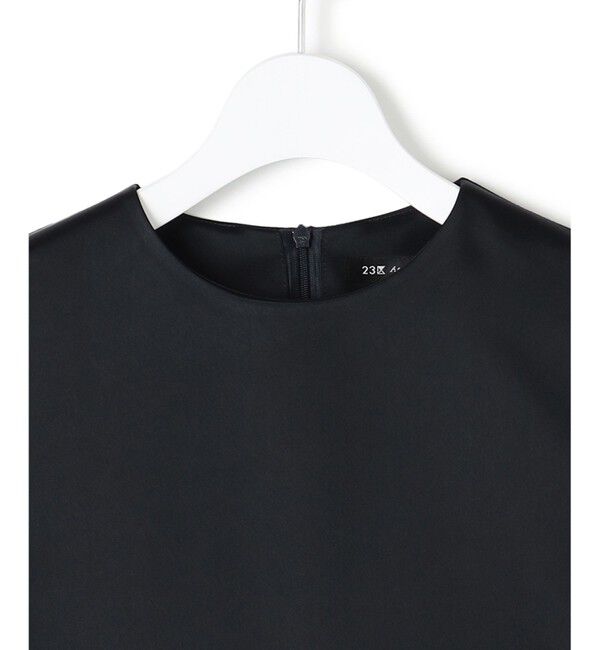 23区「【APPLAUDIR】クリアダブルサテン フリルヘム ブラウス」|シャツ・ブラウス|