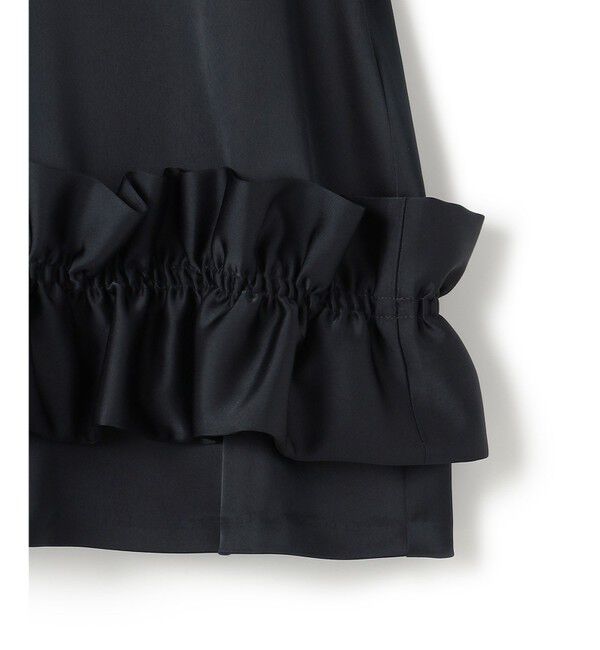 23区「【APPLAUDIR】クリアダブルサテン フリルヘム ブラウス」|シャツ・ブラウス|