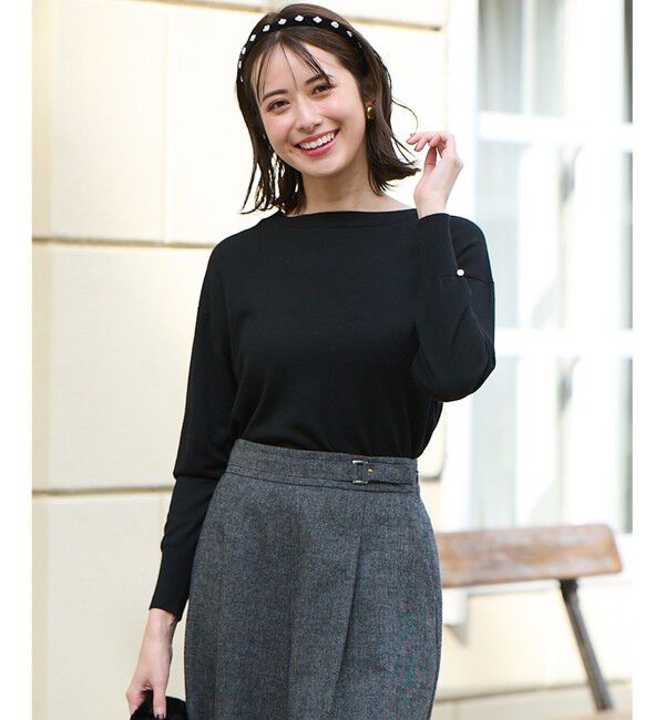 any SiS「【洗える】カシミヤブレンド ニット」|ニット・セーター|ブラック