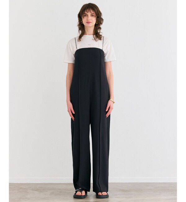 BEIGE,「【洗える】PHILOX / ハイストレッチベアトップオールインワン」|オールインワン|