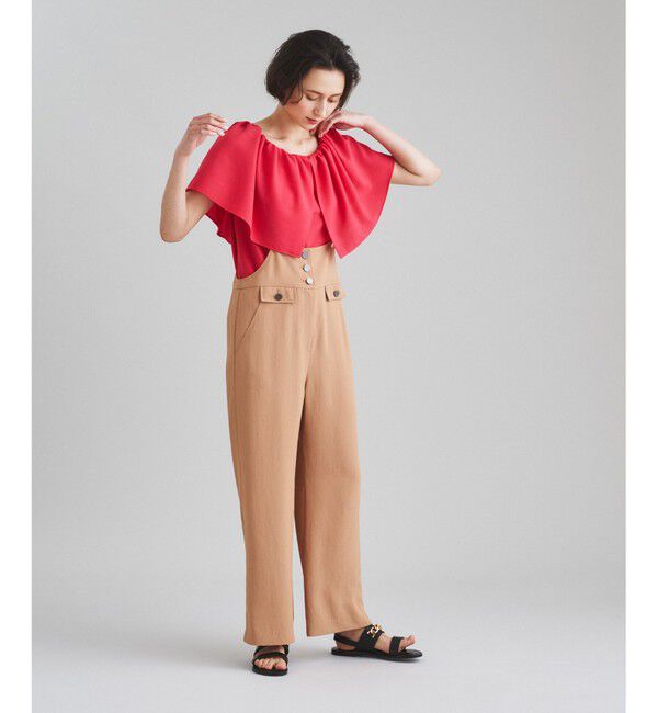  「ストラップストレートサロペ」|オールインワン|