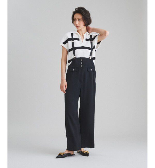  「ストラップストレートサロペ」|オールインワン|