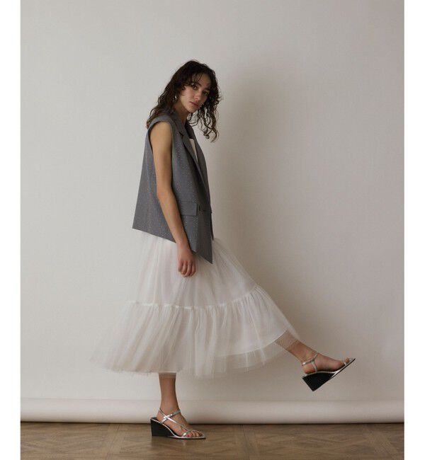  「チュールコンビティアードワンピース」|ワンピース|