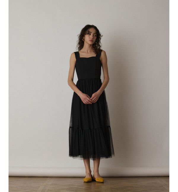  「チュールコンビティアードワンピース」|ワンピース|