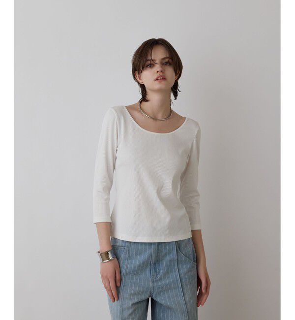 Diagram「テレコボートネックトップ」|その他|ホワイト