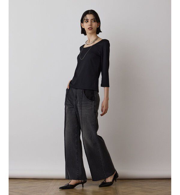 Diagram「テレコボートネックトップ」|その他|ブラック