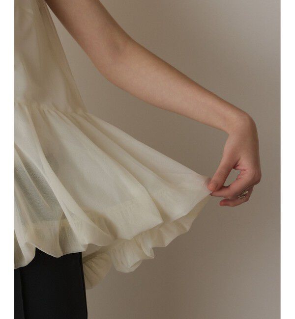 GRACE CONTINENTAL「バルーンチュールトップ」|シャツ・ブラウス|