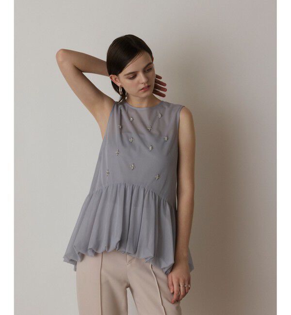 GRACE CONTINENTAL「バルーンチュールトップ」|シャツ・ブラウス|