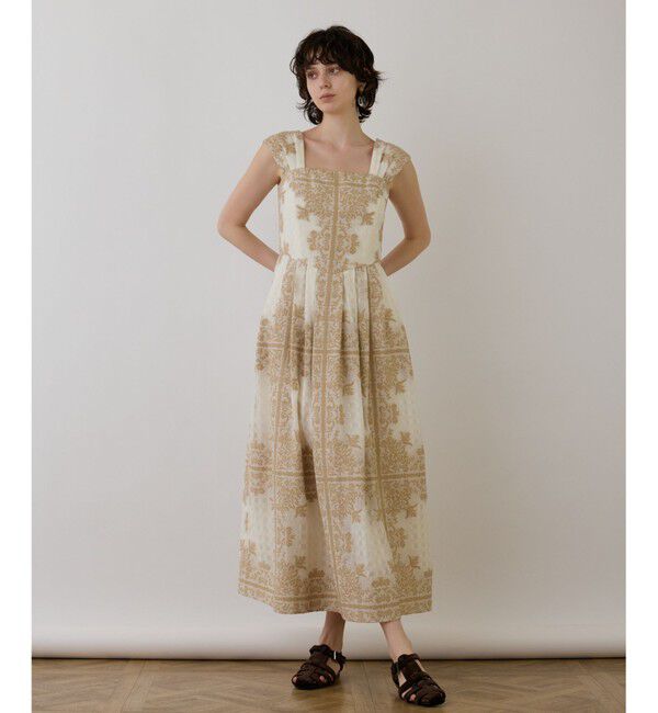 GRACE CONTINENTAL「フレームジャガードドレス」|ワンピース|