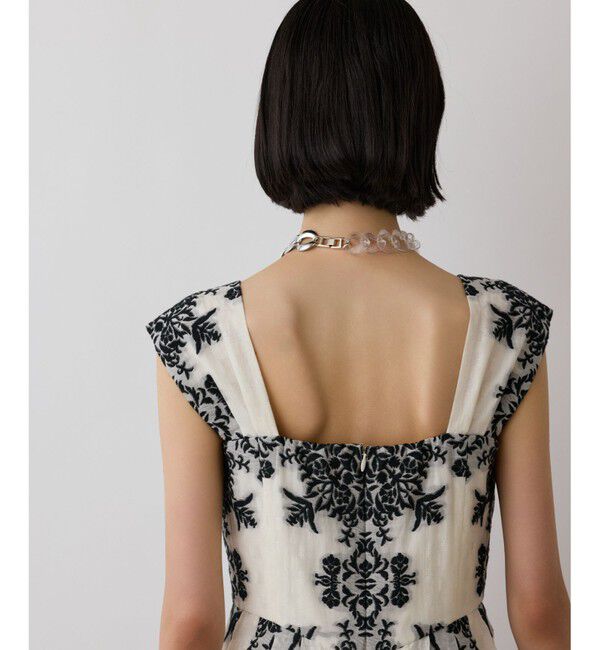 GRACE CONTINENTAL「フレームジャガードドレス」|ワンピース|